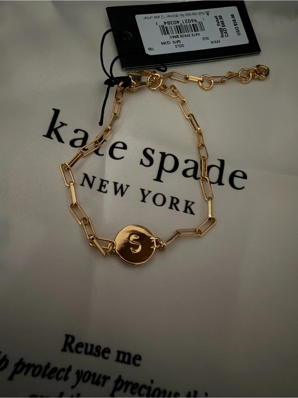 kate spade New York Gold Chain Bracelet - S